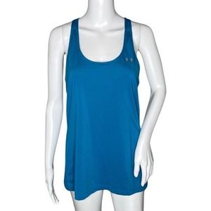 Under‎ Armour Tank Women Medium Blue Racerback Casual Basic Workout Athleisure
